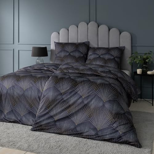 ESTELLA Jersey Bettwäsche Set, 135x200 cm + 80x80 cm, Asra Aubergine | 100% Baumwolle, trocknerfest, bügelfrei, Mako Interlock Jersey, Deutsche Markenqualität, Designer Bezüge
