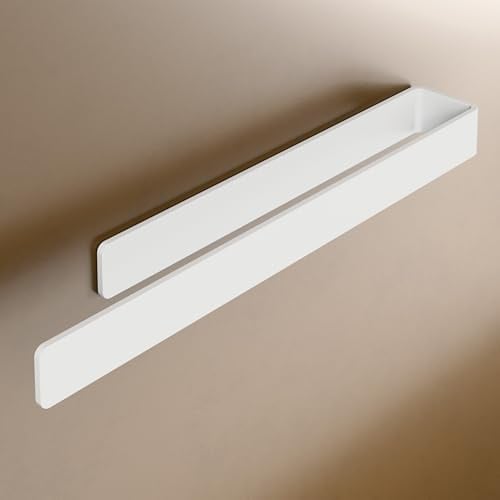 LIEBHEIM Toalleros de Baño Sin Taladro - Toallero Adhesivo Baño - Toalheiro | Aluminio - blanco - 40 cm