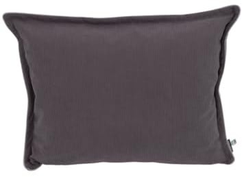TexDeko® Cord Seitenkissen 60x43x20 cm Rückenlehnenkissen Anthrazit | Weicher Cordstoff, wasserabweisend, UV-beständig, waschbarer Bezug, Indoor & Outdoor Palettenpolster, 320 g/m² Stoffgewicht