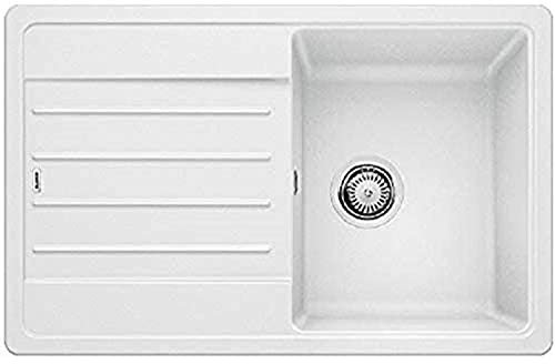 BLANCO LEGRA 45 S | Granitspüle aus SILGRANIT weiß | Einbauart: Einbau von Oben | reversibel | für 45 cm breite Unterschränke | Großes Becken | Reinigungsfreundliche Öberfläche