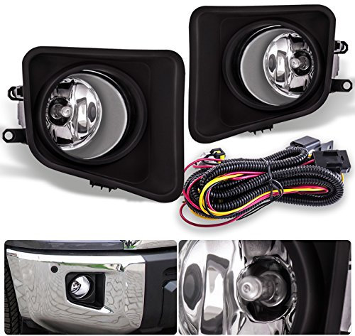 AJP Distributors Für Toyota Tundra Frontscheinwerfer Nebelscheinwerfer Lampen schwarze Abdeckung Upgrade Ersatz Paar links rechts Einheit Montage 2014 2015 2016 2017 14 15 16 17 (transparent)