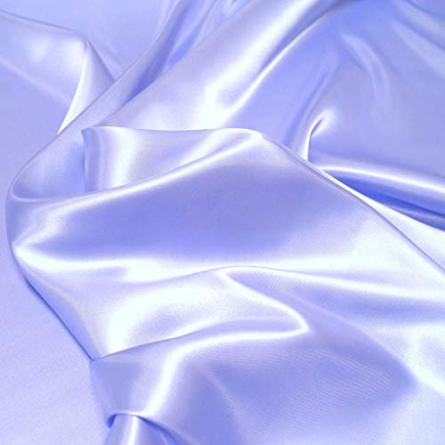 TOLKO Glanz Satin | Modestoff Dekostoff Kostümstoff Stoffe zum Nähen Meterware Dekorieren | Gardinenstoff Vorhangstoff Hochzeitsstoff Glitzer Satinstoffe/Nähstoffe 110cm breit (Flieder)