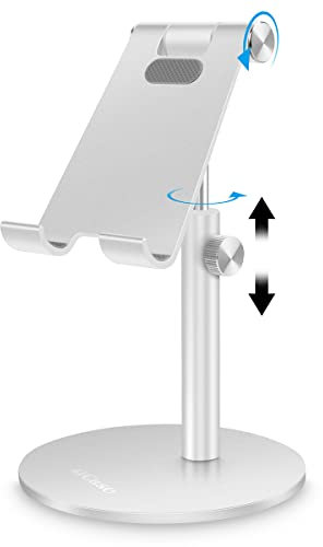 AICase Tablet-/Handy-Ständer, universeller Verstellbarer Aluminium-Desktop-Ständer, für iPad 2018 Pro 10,5/9,7/12,9, Air Mini 2, 3, 4, Samsung Tab, andere Smartphones und Tablets (10,2–32,8 cm) –