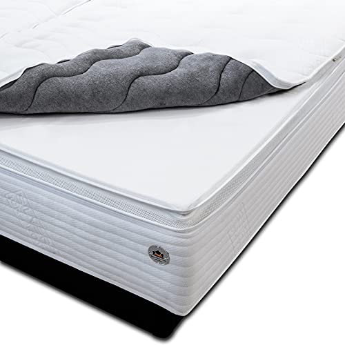 Premium Comfort Topper extra Beruhigungsset für Wasserbetten - komplette Visko-Komfortauflage zum einzippen in Wasserbettbezüge - Größe 200x220 cm