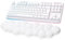 Logitech G G715 Clavier de jeu sans fil avec éclairage LIGHTSYNC RGB Vitesse de la lumière, commutateurs tactiles (GX Brown) et repose-poignet pour clavier, compatible PC et Mac - White Fog