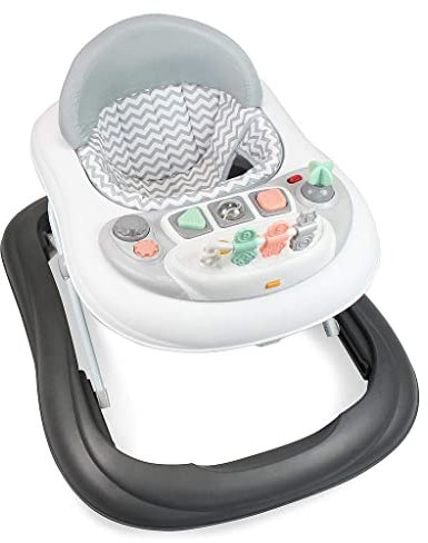 Leogreen - Lauflernhilfe Gehfrei Lauflernwagen Baby mit Melodie und Licht, Lauflernhilfe mit 360° Schwenkräder, Lauflernwagen 3 Fach Höhenverstellbar, Schwarz