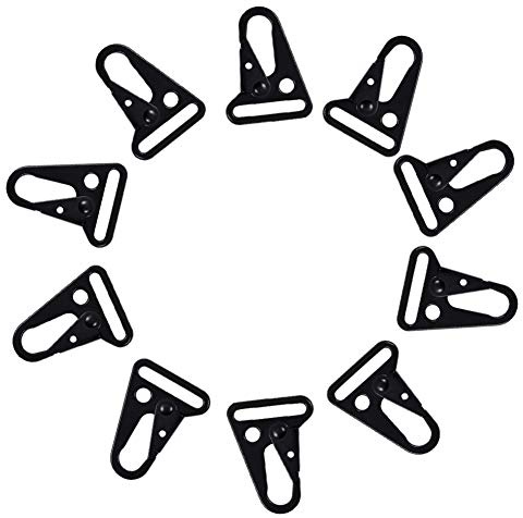 SPEEDWOX Sling Clips Federkarabinerhaken 10 Stück 3,2 cm vergrößerte Mundclips Haken Karabinerhaken Sling Clips Force Gear HK Style Sling Hook für Gurtbefestigung