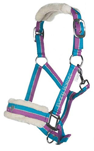 Funny Horses® Funny Horses Halfter & Stricke 11233 violett/Aqua/Silber Pony