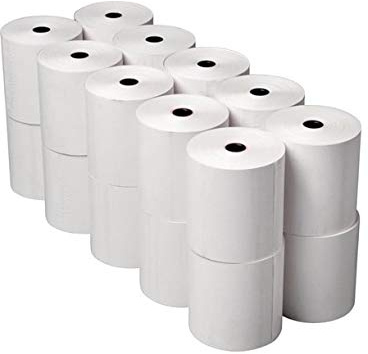 80mm x 80 mm Thermal Paper Till Rolls- Machine Till Rolls, Credit Card Rolls,PDQ Cash Register Receipt (20) (Pack of 4-80 Rolls)