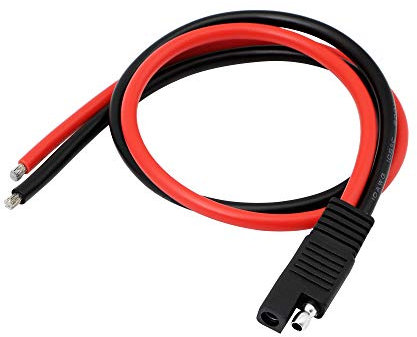 CERRXIAN Cable de extensión de alimentación SAE 10 AWG DC 50 cm 2 pines de desconexión rápida SAE Power automotriz