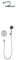 Jacob Delafon - Pack Robinetterie Douche Encastrée Thermostatique MODULO - Kit Tout-en-Un - Tête Ronde 25cm, Douchette 5 Jets - Finition Chrome - E30758-CP