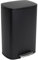 Poubelle de cuisine à pédale 50L Design ADMIRAL Noir mat en acier Inox avec seau et fermeture douce