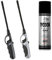 Cilio Stabfeuerzeug Flexi Turbo 2er Set 295597 mit Butangas 295542 (Schwarz + Silber)