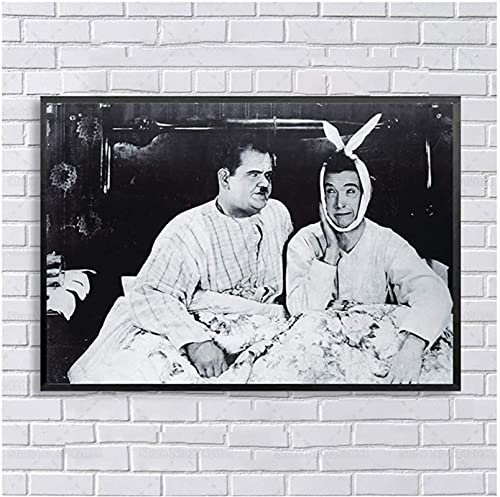Art poster 19.7x27.6in(50x70cm) No Frame Laurel and Hardy Canvas Painting Friends Tv Show Poster Joey and Chandler Room Wall Art for Home Decoration