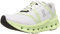 ON Damen Laufschuhe Cloudgo 7/38 White 38 EU Frauen Schnürung Low-Top Einfarbig Mesh Gummi Flach 4.5 cm Dual-Density-Foam mäßig Komfort Sport Laufen/Joggen Athletic Frauen