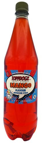 TOPPDOGZ Slush Snow Cone Syrup 1 Litre Mango slushie slushy snowcone