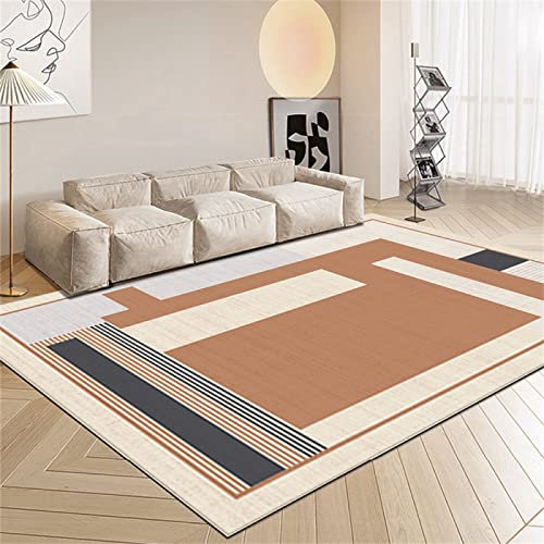 DJHWWD Teppich Petrol Teppich Flur Wohnzimmer Mädchenzimmer Studie Couchtisch rutschfeste Umweltschutz Kaffeefarbe Auslegware 160X230cm