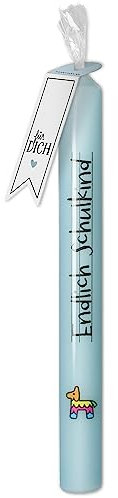 Goodtimes Stabkerze Endlich Schulkind Hellblau