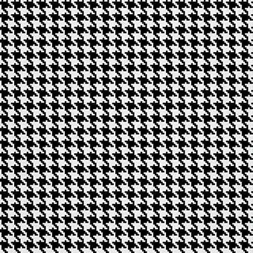 HEKO PANELS Oxford Tissu Imperméable Au Mètre Polyester De Couture D'ameublement Tissus pour Mobilier Décorative Artisanat Rembourrage Pied De Poule Houndstooth 2 Mètres 155 x 200 cm
