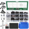 Keadic 502Pcs Universal RC Screw Assortment Set, M3 M4 Hex Screws, Lock Nuts Body Clips and Cotter Pins, Repair Tool Kit for 1/8 1/10 1/12 Scale RC Cars Truck Crawler Accessories DIY Parts