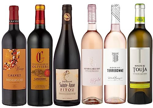 Assorti Dégustation - Assortiment de 6 vins rouges, blanc et rosés des appellations incontournables du Sud de la France (6 x 0,75L)