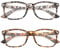 Hileyu 2 Pieces Blue Light Blocking Glasses, Clear Eye Glasses Fashion Blue Screen Glasses Computer Clear Lens Glasses Blue Light Filter Glasses for Women Men Anti Glare Migraine (Brown)