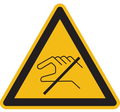 Dreifke® Aufkleber Warnschild, Nicht berühren - praxisbewährt | 25mm, 21 Stk