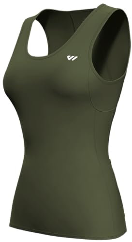 Fahrradtrikot Damen äRmellos,Radtrikot Atmungsaktiv Rennrad Trikot Fahrradshirt Mountainbike Frauen Sport Shirts FüR Damen Tank Top Taschen Olive Green XXL