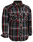 Dctop Herren Hemd Langarm Druckknöpfen Unifarben Kariertes Anzug Regular Fit Freizeithemd Männer Bügelleichtes Business Hemd (Rot Schwarz #6 XL)