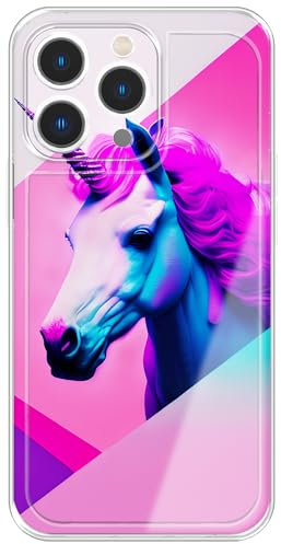 Berkin Arts Compatible with iPhone 11 Pro Case Clear Silincone Cover Pink Animal Unicorn Fantastical Design Mystical