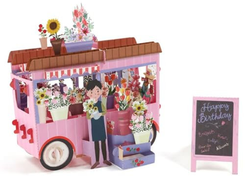 scicent Karte Hochzeit Pop-Up Hochzeitskarte mit Briefumschlag Kreative Hochzeitsauto Glückwunschkarte Valentinstag Karten 3D Glückwunschkarte - 22334