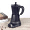 KEESUNG 300ML Elektrische Kaffeemaschine, 6 Cups Reise-Kaffeemaschine Kleiner Camping-Kaffeeautomat Espresso Kocher Maschine Aluminum Kaffeeautomat, Schwarz