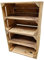 Teramico Vintage gebrauchten Holzkisten/Obstkisten/Weinkisten original aus dem Obstanbau mit Ablagefach geflammt 50 x 40 x 30cm (2 x Ablage Lang)
