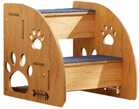 Escaleras de cama para mascotas, escaleras de cama para perros, escalera interior para mascotas, escaleras antideslizantes para gatos, escaleras para perros, madera, cama alta, escalones para perros,