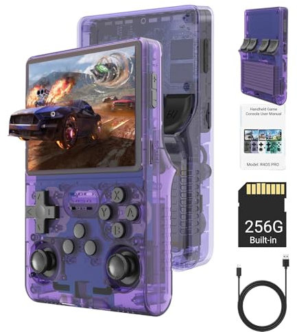 R40S Pro - Consola de Juegos Retro Portátil Con Pantalla IPS de 3,5 Pulgadas, 30.000 Juegos, Batería Recargable de 3800 mAh, Compatible Con Más de 20 Emuladores