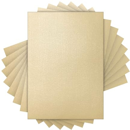 Craft Perfect Pearlescent Card A4 - Pack of 40 - Coffee Cream - 250gsm Double-Sided Acid-Free Cardstock for Die Cutting & Crafting