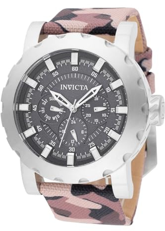 Invicta I-Force 47582 Herren Uhr - Wasserdicht - Analog - Quarzuhrwerk - Edelstahl mit schwarzen zifferblat - 46mm