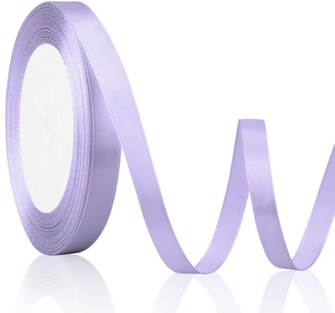 Purple Ribbon 1cm*23m Lilac Ribbon Purple Ribbons Thick for Gift Wrapping Ribbons for Hair for Women for Balloons for Wedding Bows for Gift DIY for Sewing Decorations Party for Flower