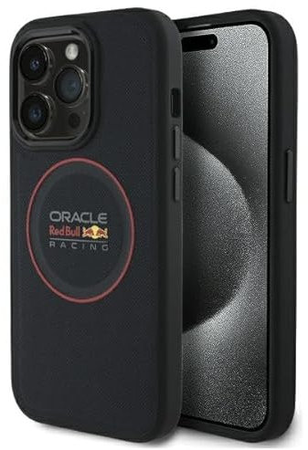 CG MOBILE Red Bull RBHMP14L24PUILVR Hülle für iPhone 14 Pro 6.1 Marine Leder Rot Ring kompatibel mit MagSafe