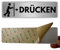 LEIASA | Selbstklebendes Schild Tür Drücken - 5x18 cm - Dicke 0,8 mm - Aluminium - Schild Drücken zum Öffnen - Zeichen Tür Drücken - 3M-Klebeschild Drücken