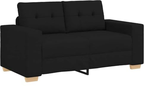 vidaXL Zweisitzer-Sofa Schwarz 120 cm Stoff