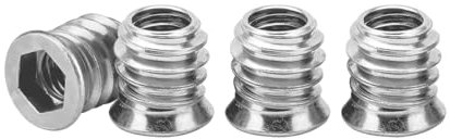 Drenky M5x10mm écrou à visser 40 pièces insert fileté bois, écrous à visser, hexagonal galvanisé