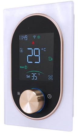 Intelligent Knob Thermostat, 2.4GHz That Save Energy to Energy Water Heating for Intelligent Knob Thermostat with Space Protection Power (White)