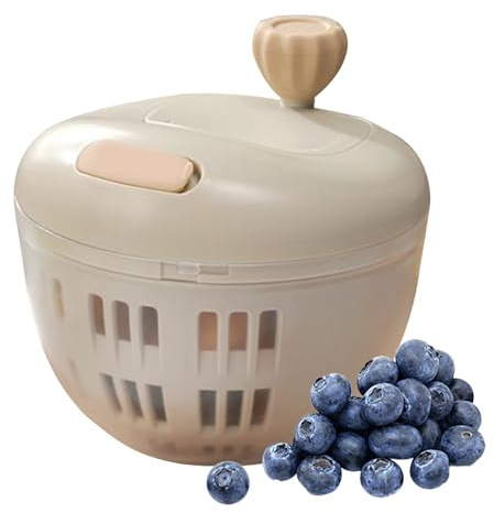 Generisch Mini -Salatspinner, Salatschleuder, 800ML Gemüsespüler, rutschfeste Basis Spüle Mit Siebeinsatz, Schnell Trockener Spinat, Grünkohl Und Frische Kräuter, Für Küche Outdoor Camping Picknick