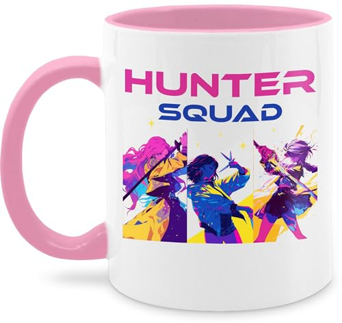 Tasse Tassen 325ml - Anime - Hunter Squad - Dämonen K-Pop Fan Merch - 325 ml - Rosa - k pop demon hunters anime-tasse kpop anime-tassen demonhunters