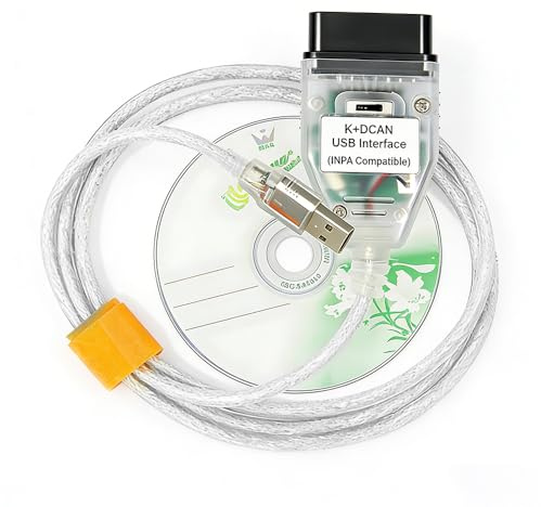 K+DCAN Diagnosekabel, NAVESO OBD2 USB Interface mit Schalter, K DCAN Cable Switch Interface mit CD Ersatz, Fehlerlesen, Codierung, Spiegel-Faltfunktion