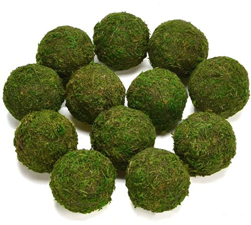 byher Natural verde musgo bola decorativa, hecha a mano