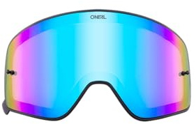 O'NEAL | Motocross-Brillen-Ersatzteile | Motorrad Enduro | Maximale Lichtdurchlässigkeit, mit 100% UV Schutz, mit Blau Blocker-Beschichtung | B-50 Goggle Schwarz SPARE LENS | Radium Blau | One Size
