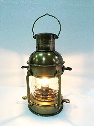 Vintage Brass Electric Lamp Maritime Ship Lantern Boat Light Decorative Light