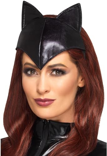 Smiffys Fever Cat Headband Black, Fever Fancy Dress, Cat Dress Up Hats